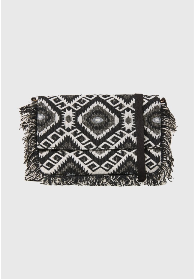 Γυναικεία τσάντα ώμου με ethnic print