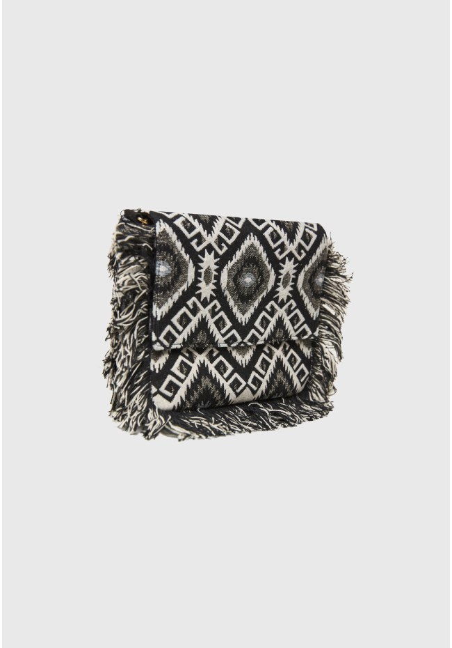 Γυναικεία τσάντα ώμου με ethnic print