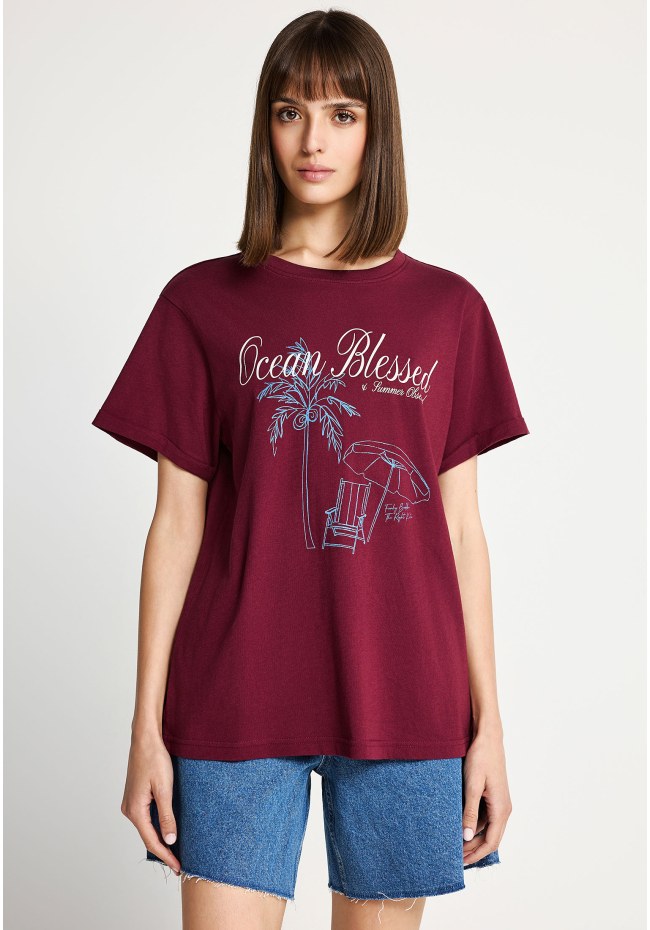 Women's cotton t-shirt with print