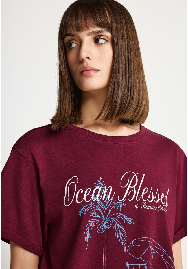 Women's cotton t-shirt with print