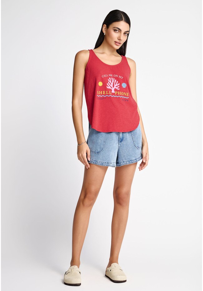 Women's printed tank top