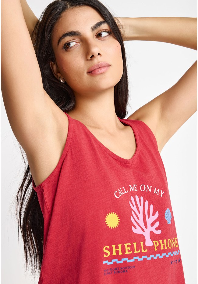 Women's printed tank top