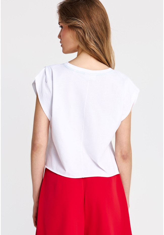 Women's sleeveless t-shirt made of organic cotton