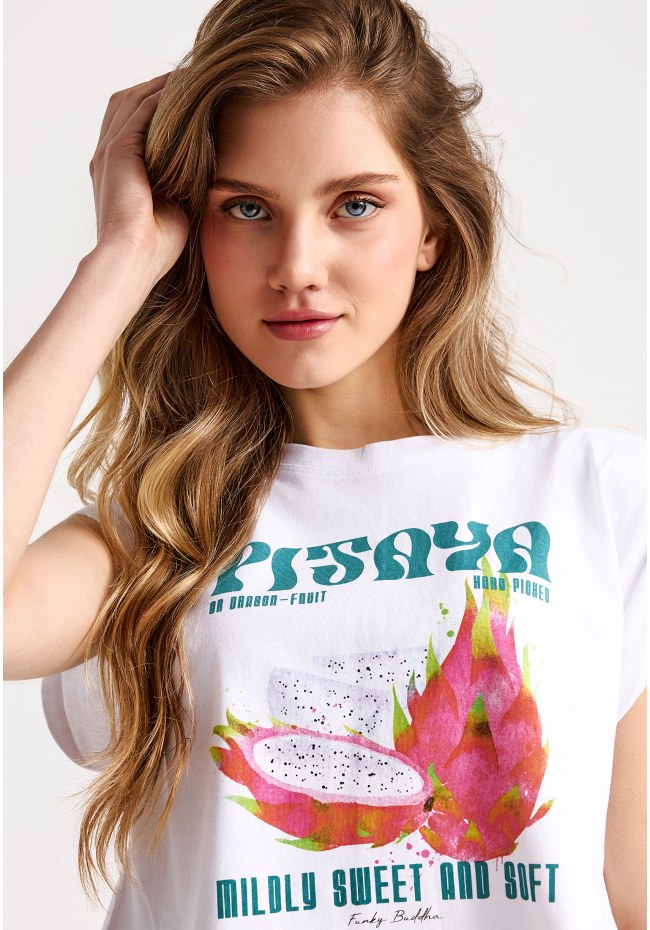 Women's sleeveless t-shirt made of organic cotton