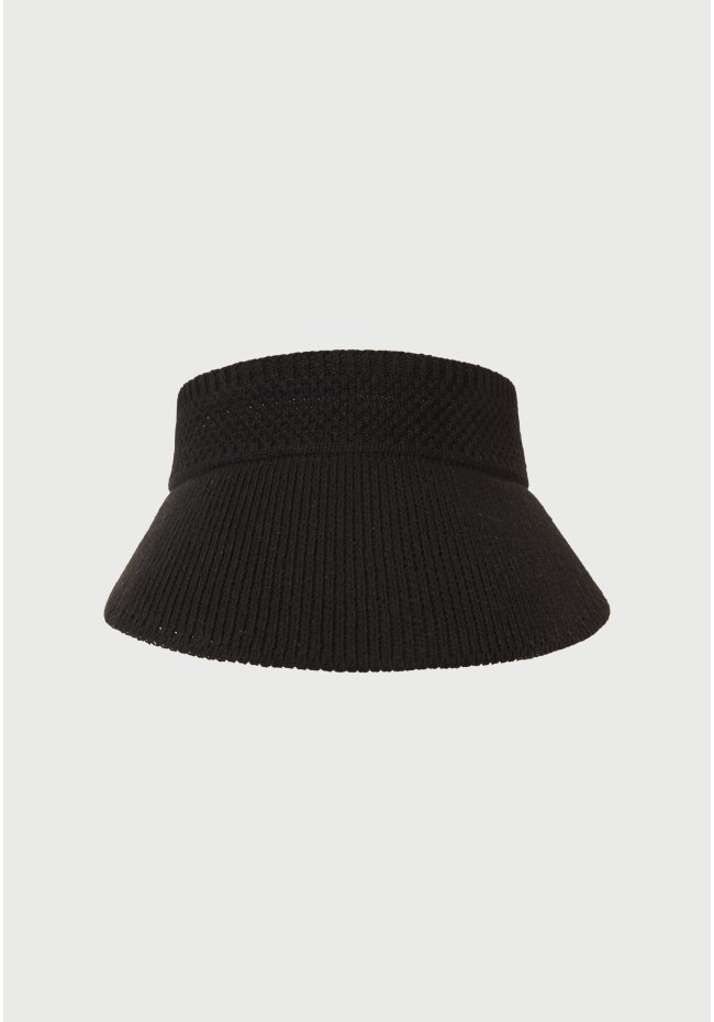 Γυναικείο flexible visor καπέλο με πλεκτή raffia-style όψη