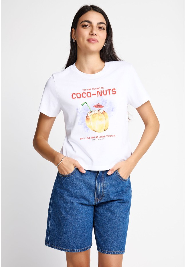 Women's cotton t-shirt with print