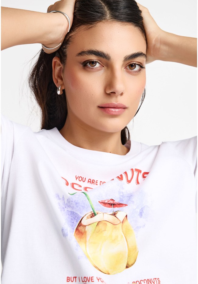 Women's cotton t-shirt with print