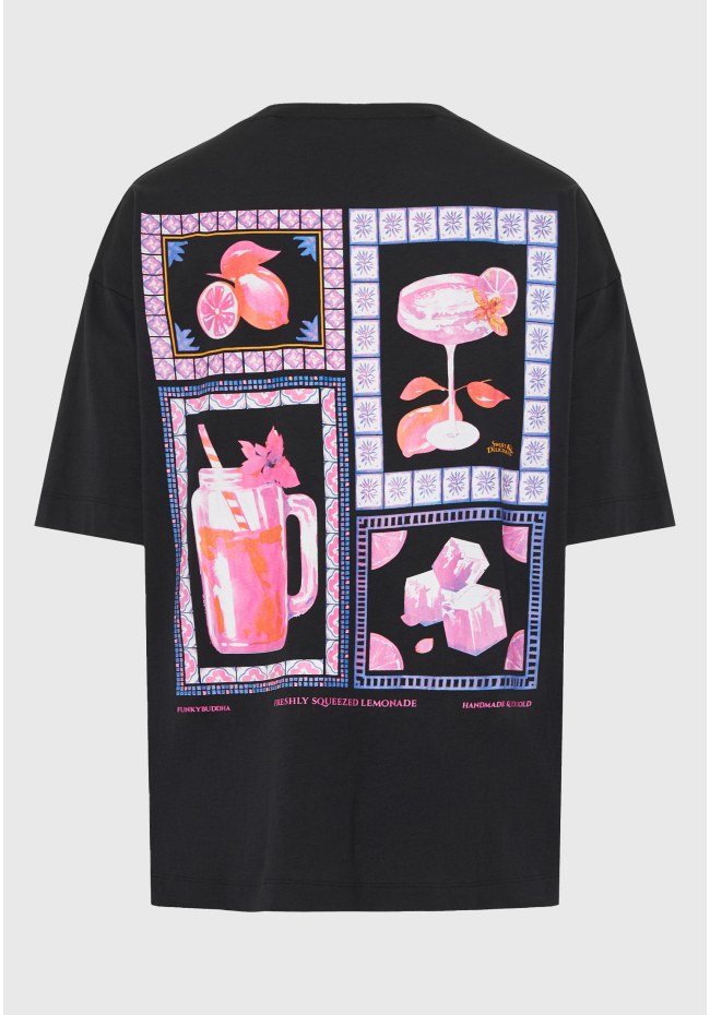 Γυναικείο βαμβακερό t-shirt με τύπωμα στην πλάτη