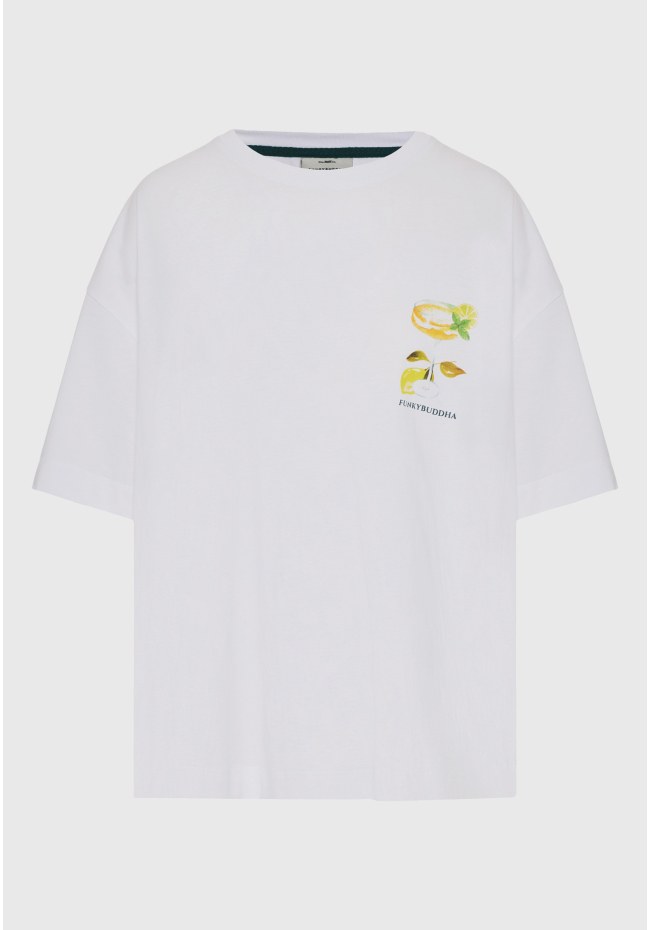 Γυναικείο βαμβακερό t-shirt με τύπωμα στην πλάτη
