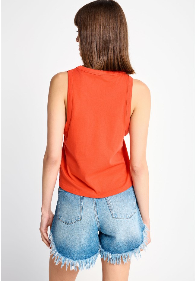 Γυναικείο βαμβακερό tank top με τύπωμα