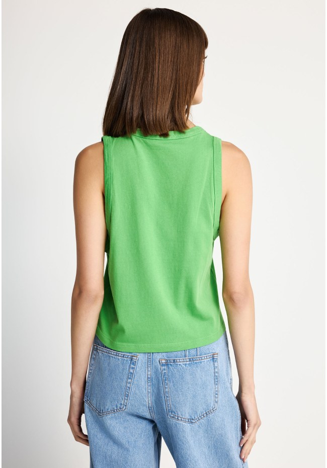 Women's cotton sleeveless top with print