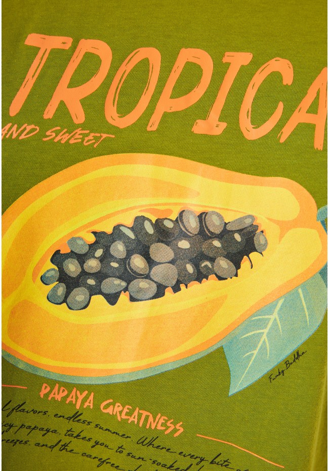 Women's cotton sleeveless top with print