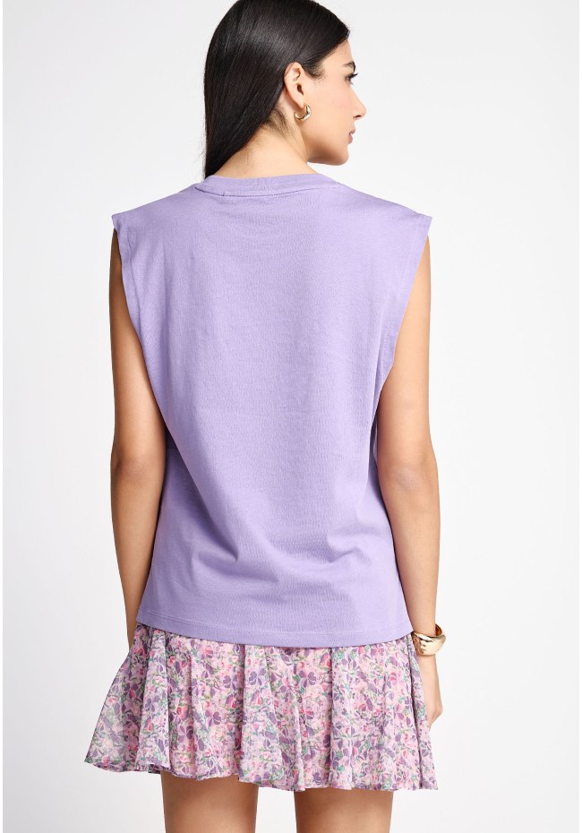 Γυναικείο βαμβακερό tank top με τύπωμα
