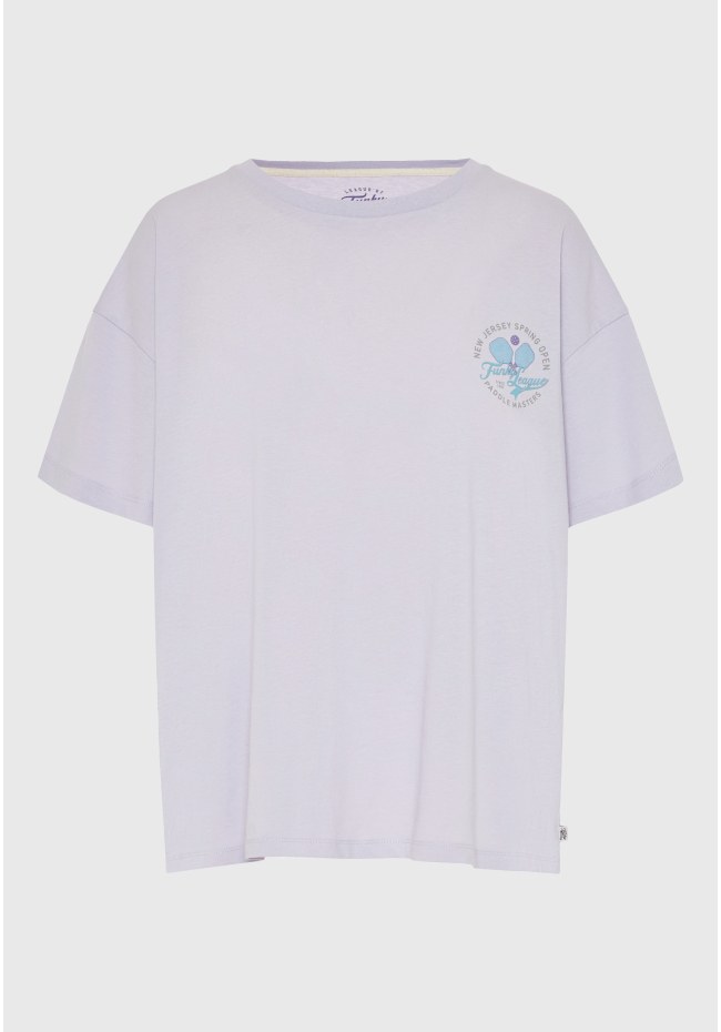 Γυναικείο βαμβακερό t-shirt με τύπωμα στην πλάτη