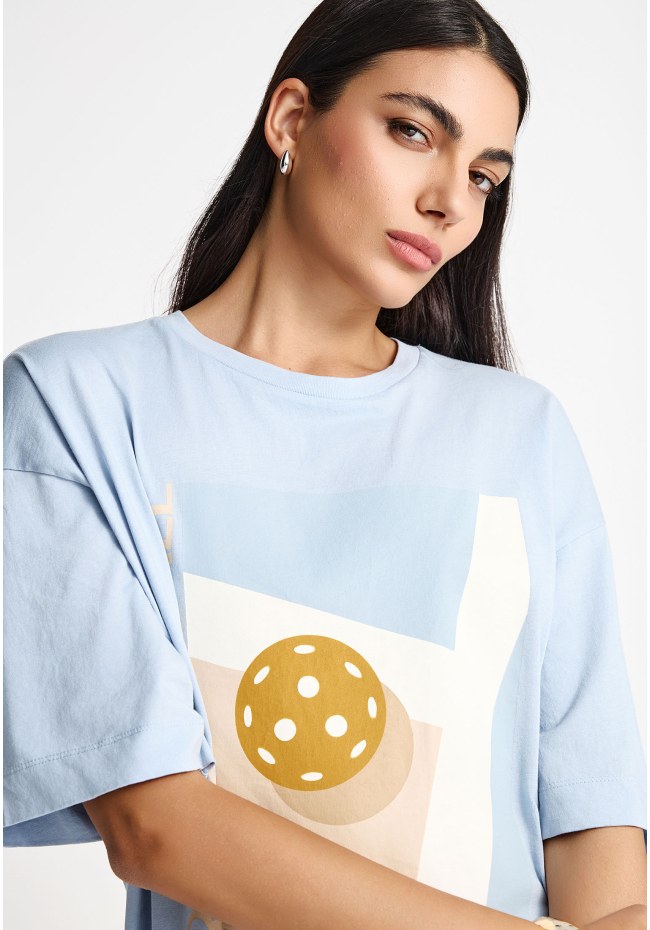 Γυναικείο βαμβακερό t-shirt με τύπωμα