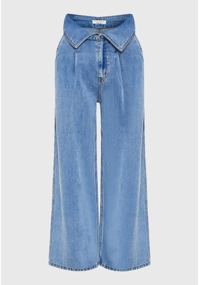 Γυναικείο παντελόνι απο lyocell με όψη denim