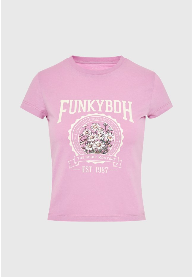 Γυναικείο βαμβακερό t-shirt με τύπωμα