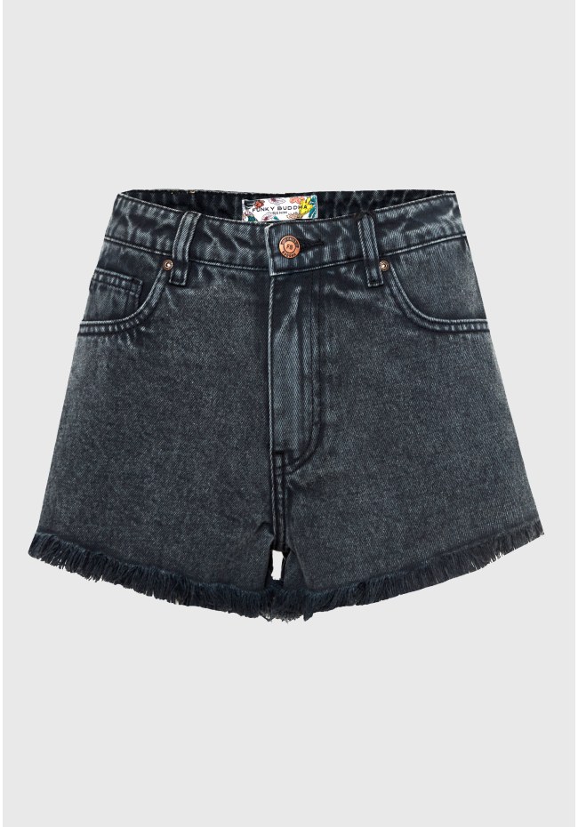 Low-rise denim shorts