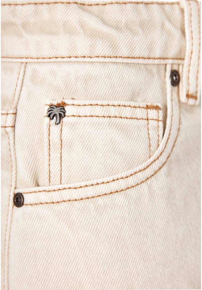 Low-rise denim shorts