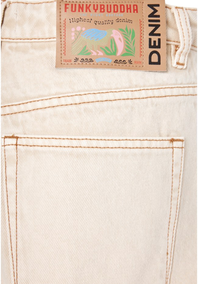 Low-rise denim shorts