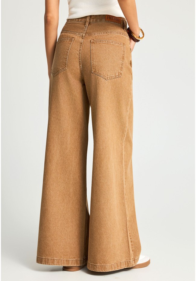 Γυναικείο wide leg jean παντελόνι