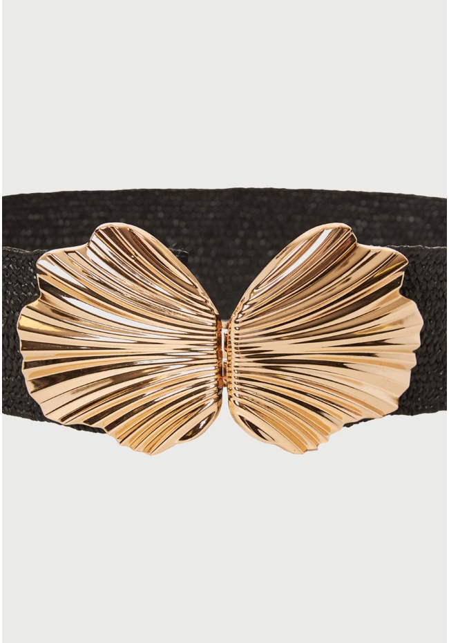 Women's elastic straw belt