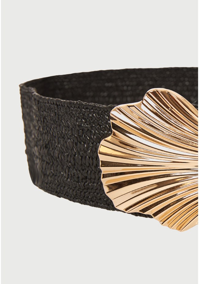 Women's elastic straw belt
