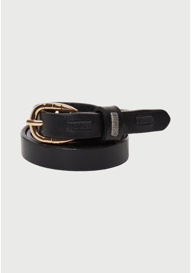 Women's thin leather belt