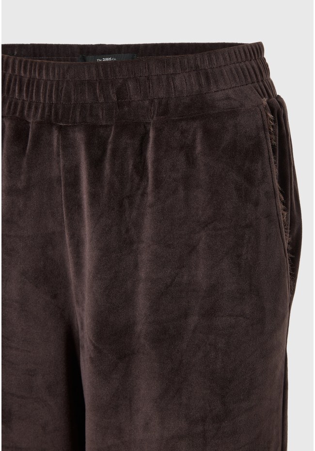 Γυναικείο βελουτέ παντελόνι φόρμας cargo wide leg