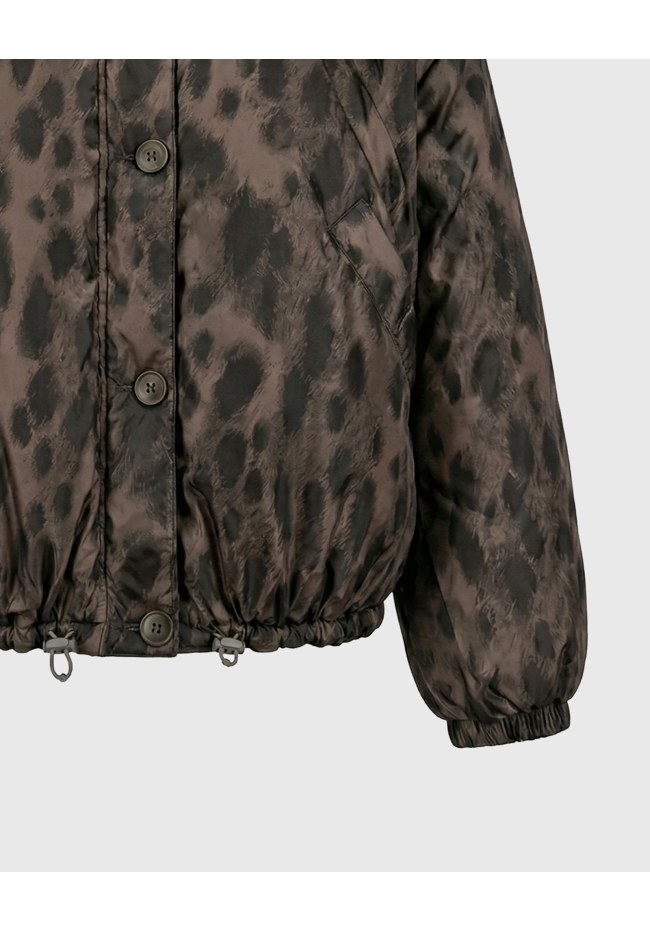 Γυναικείο relaxed fit jacket διπλής όψης με αποσπώμενο γιακά