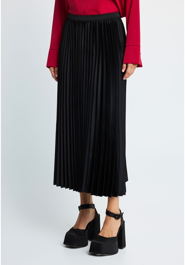 Women's midi pleated skirt