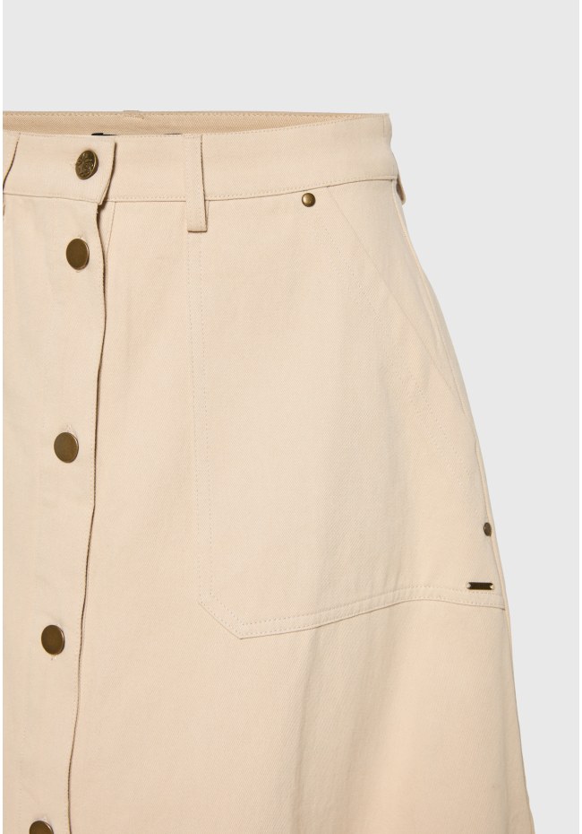 Wpmen's button-front A line midi skirt