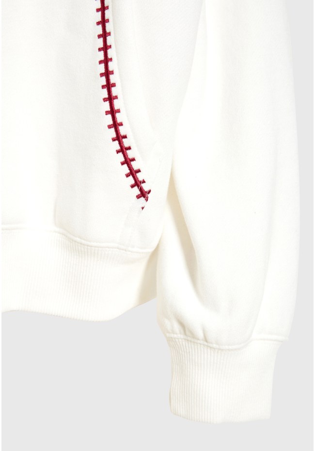 Γυναικεία μπλούζα φούτερ baseball style με κουκούλα
