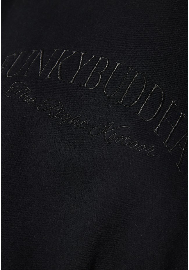 Women's loose crewneck sweatshirt with embroidered logo