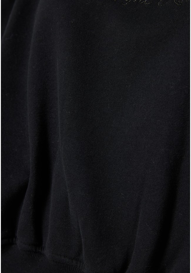Women's loose crewneck sweatshirt with embroidered logo