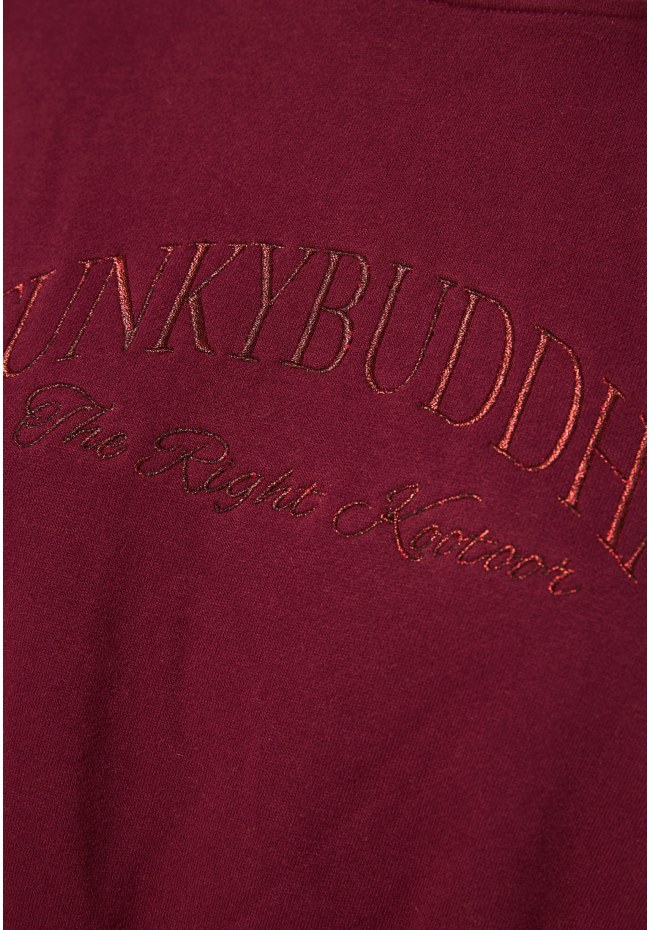Women's loose crewneck sweatshirt with embroidered logo