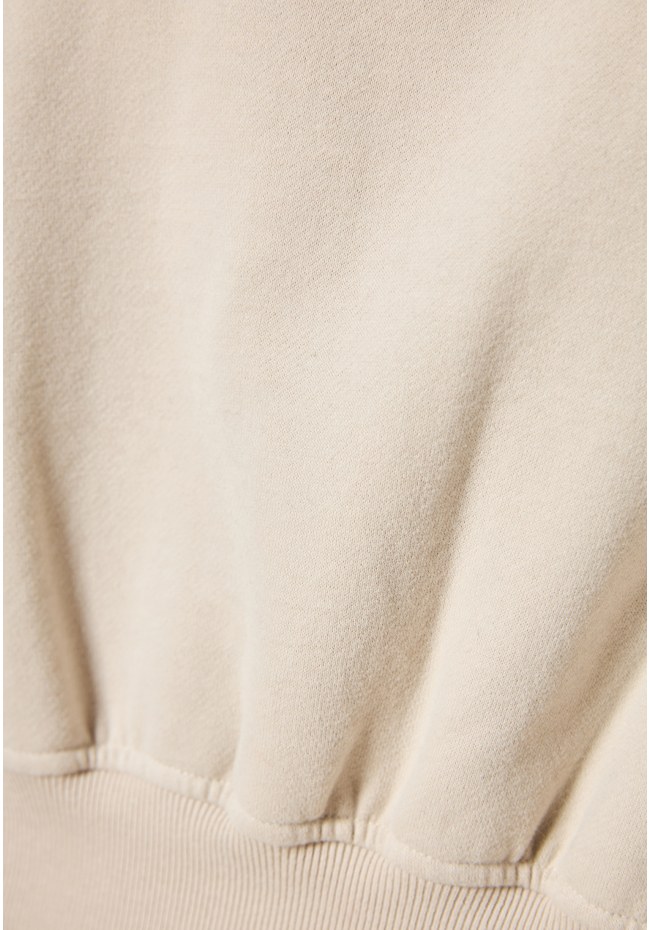 Women's loose crewneck sweatshirt with embroidered logo
