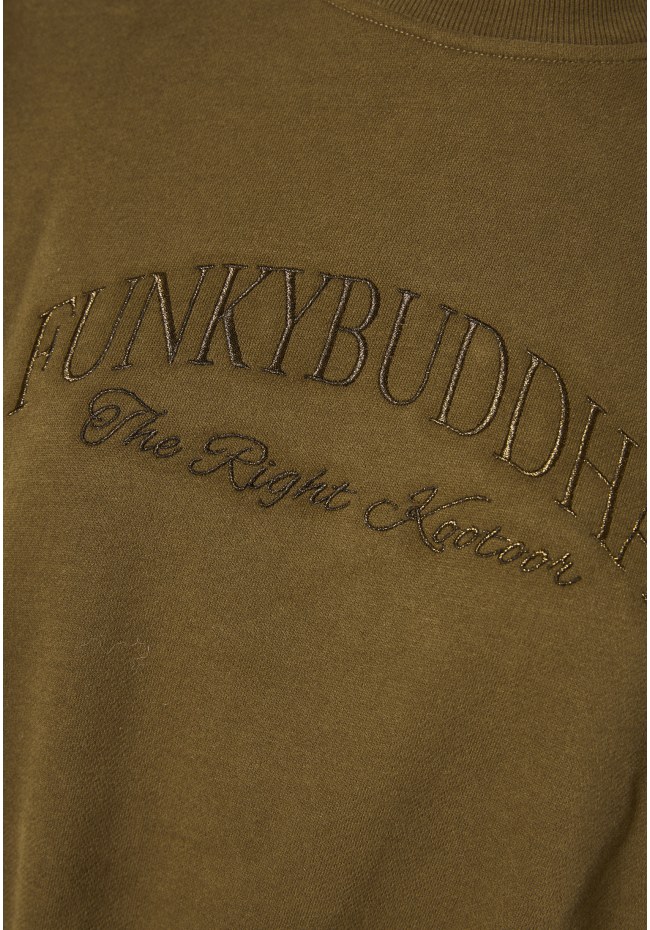 Women's loose crewneck sweatshirt with embroidered logo