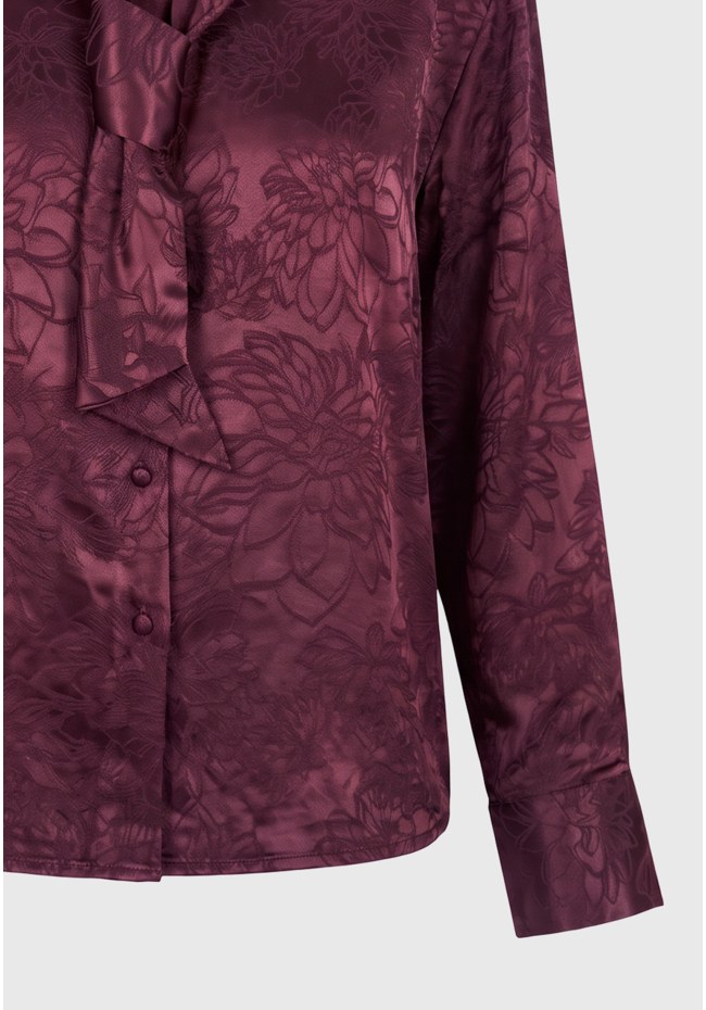 Women's jacquard tie shirt