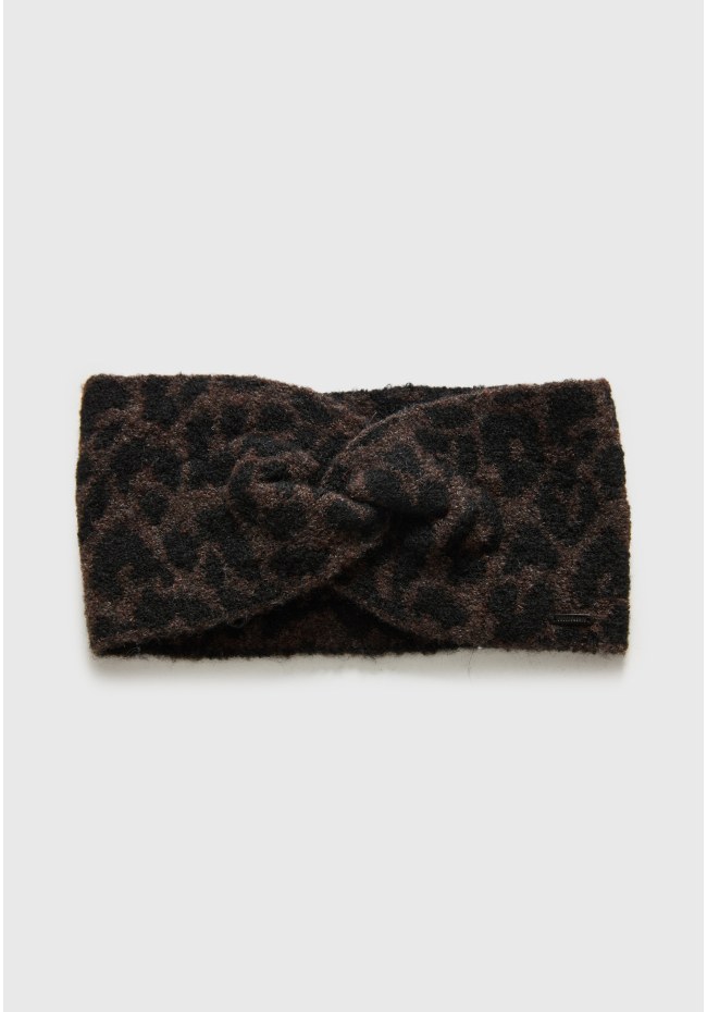 Animal print πλεκτή κορδέλα μαλλιών