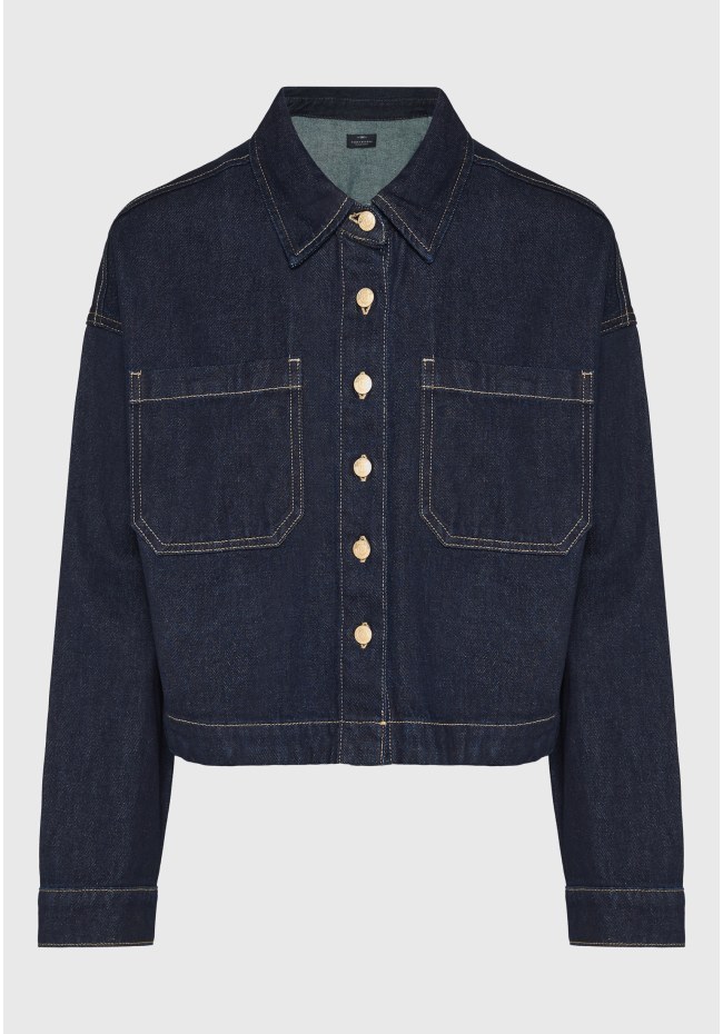 Γυναικείο cropped denim overshirt