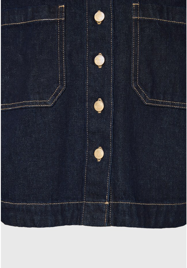 Γυναικείο cropped denim overshirt