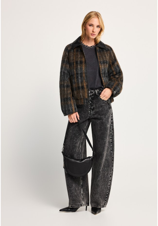 Ψηλόμεσο jean παντελόνι balloon fit