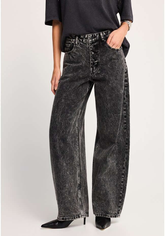Ψηλόμεσο jean παντελόνι balloon fit