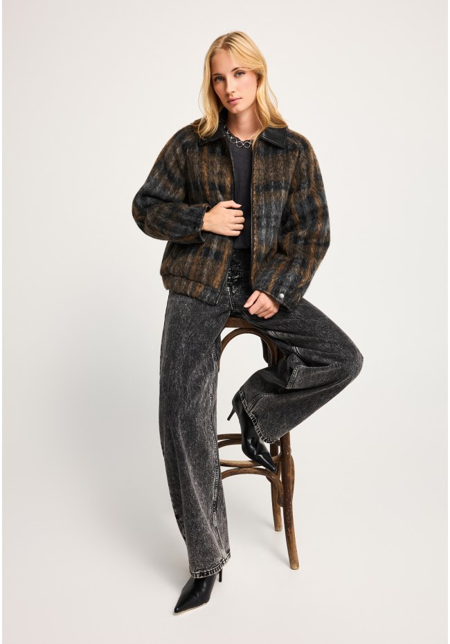 Ψηλόμεσο jean παντελόνι balloon fit