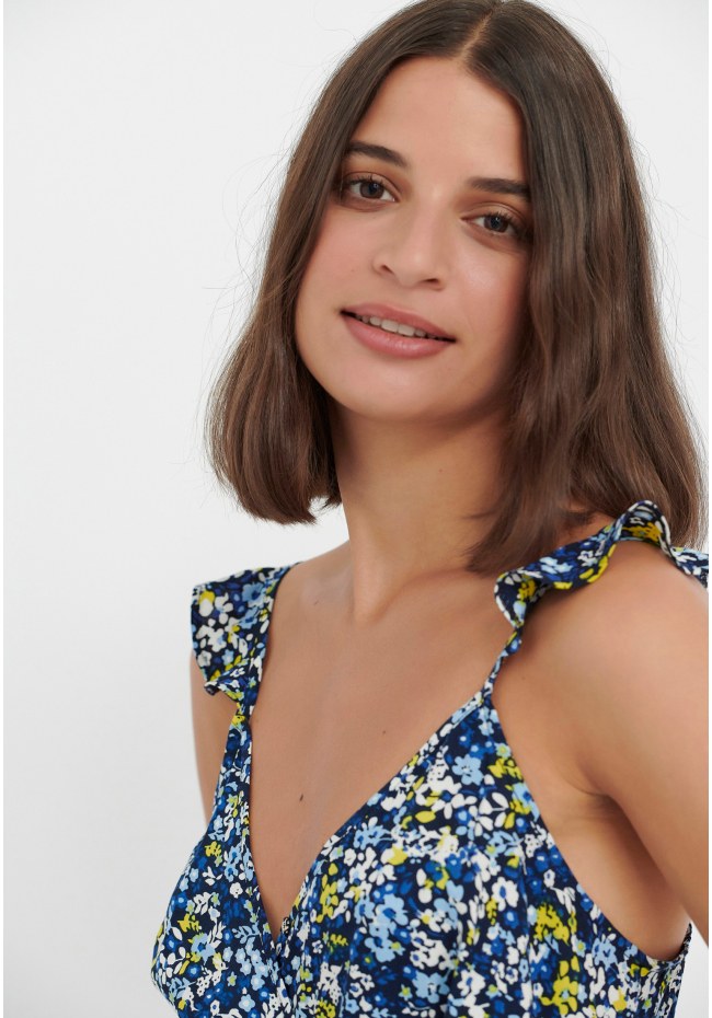All over printed wrap dress