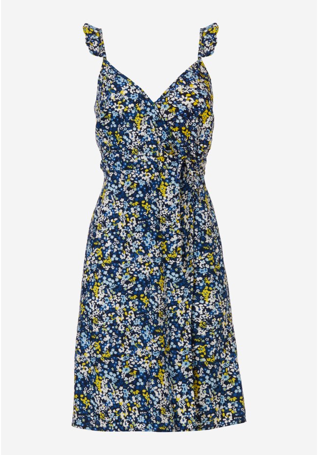 All over printed wrap dress