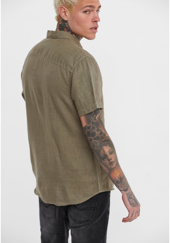 Short sleeve linen shirt
