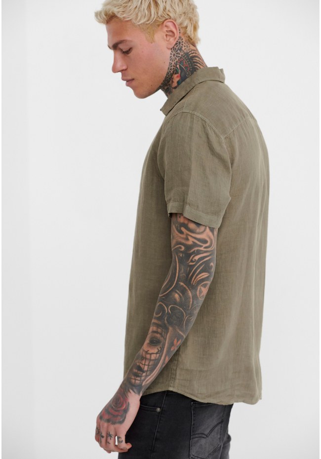 Short sleeve linen shirt
