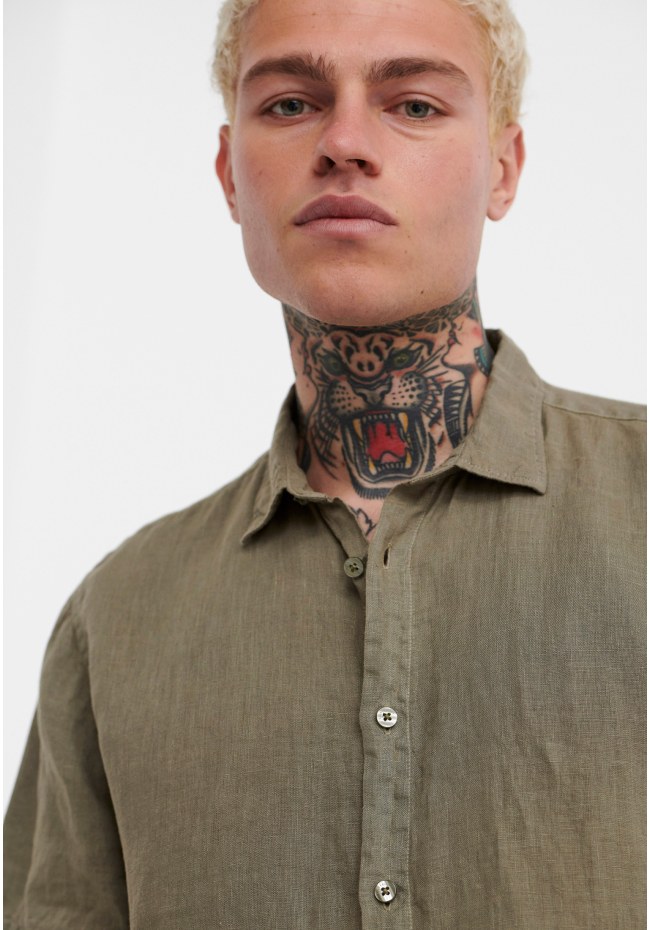 Short sleeve linen shirt